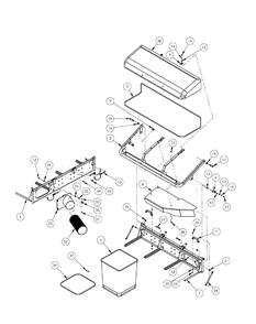 Catcher Assembly Diagram and Parts List for 59A30001 150 Cub Cadet Lawn Tractor